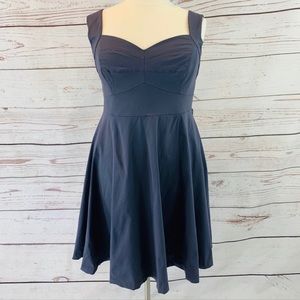 Torrid grey fit and flare denim feel material